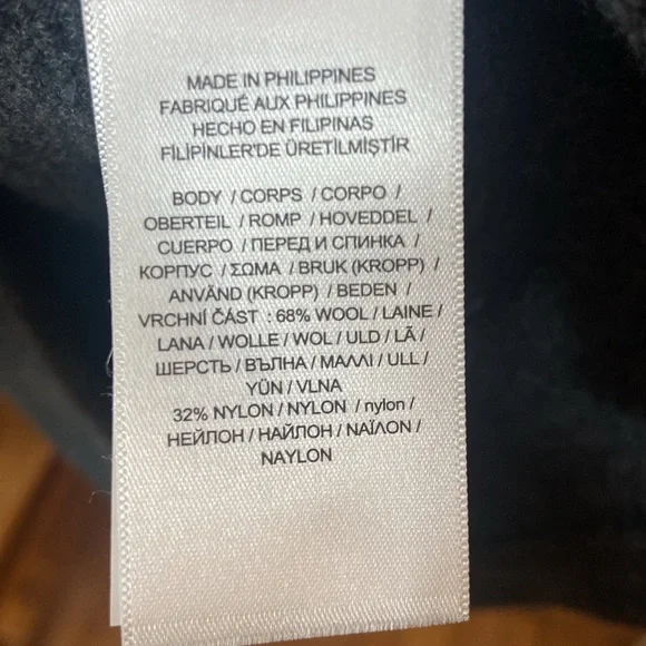 New Grey Polo Ralph Lauren Wool Dress Long Sleeve Women Large Winter Knee Length - Picture 7 of 8